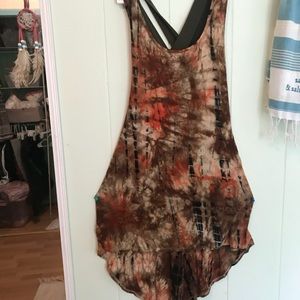 High Low mini Ty dye crisscross dress